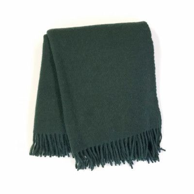 Ullpläd Dunge skogsgrön