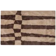 WOOOD FILT MED GRAFISK DESIGN NATURLIG/BRUN 200x300CM