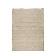ZUIVER Frills matta, med fransar - beige gul ull (170x240)