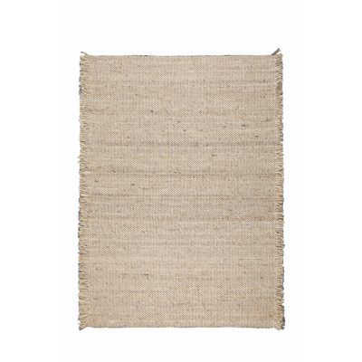 ZUIVER Frills matta, med fransar - beige gul ull (170x240)