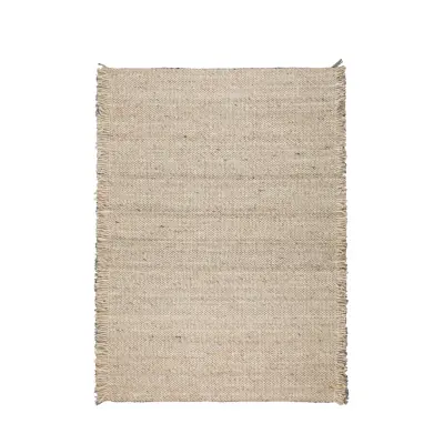 ZUIVER Frills matta, med fransar - beige gul ull (170x240)