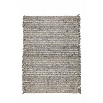 ZUIVER Frills matta, med fransar - gråblå ull (170x240)