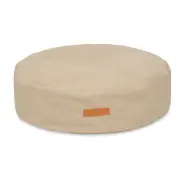 ANIMOOD Coco-puff för husdjur, rund - mörkbeigeåtervunnet Bouclé-tyg (Ø67)