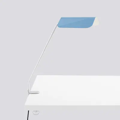 Apex klämlampa, pastellblå, höjd 43 cm, E14, stål – HAY - Arbetsrum / hemkontor - Design - Metall - Med en ljuskälla