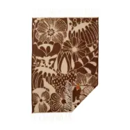 Barnpläd Blomranka baby Brown/beige