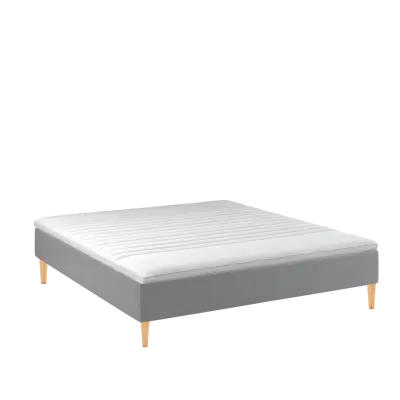 BOBOhome Tidur boxmadrass inkl. bäddmadrass, 180x200, heltäckande - ljusgrå Ekstra fast (over 100 kg) Ekstra fast