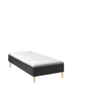 BOBOhome Tidur boxmadrass inkl.övermadrass (90x200), heltäckande - antracitgrå Medium (under 80 kg)