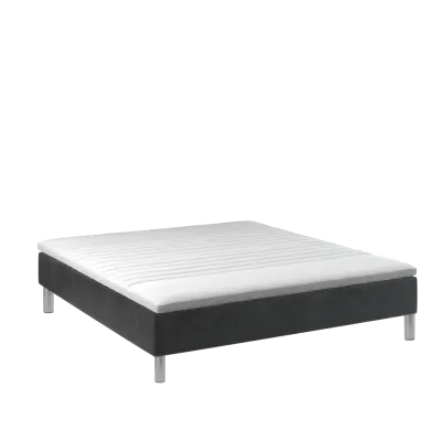 BOBOhome Tidur boxmadrass inkl.övermadrass, 180x200, heltäckande - antracitgrå Medium (under 80 kg) Medium