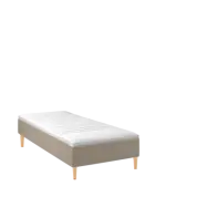 BOBOhome Tidur boxmadrass inkl.övermadrass (90x200), heltäckande - sandfärgad Medium (under 80 kg)