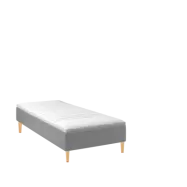 BOBOhome Tidur boxmadrass inkl.övermadrass (90x200), heltäckande - ljusgrå Fast (80-100 kg)