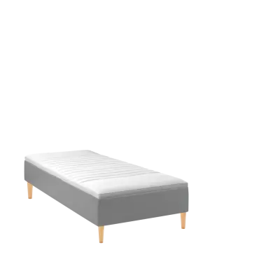 BOBOhome Tidur boxmadrass inkl.övermadrass (90x200), heltäckande - ljusgrå Fast (80-100 kg)