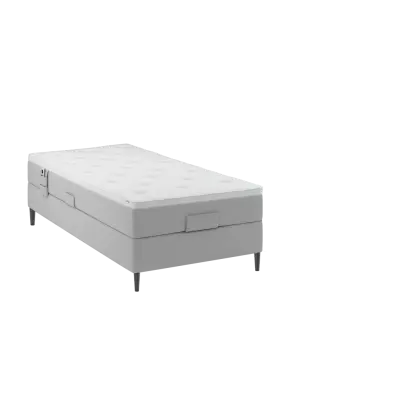 BOBOhome Tidur+ elevationsbox, 90x200, ljusgrå Medium (under 80 kg)