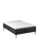 BOBOhome Tidur+ höjdsäng inkl. bäddmadrass, 140x200 - antracitgrå Medium (under 80 kg)