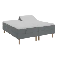 BOBOhome Tidur+ höjdsäng inkl. bäddmadrass, 180x200 - antracit Fast (80-100 kg) Fast