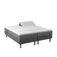 BOBOhome Tidur höjdsäng inkl. bäddmadrass, 180x200 - antracitgrå Ekstra fast (over 100 kg) Ekstra fast