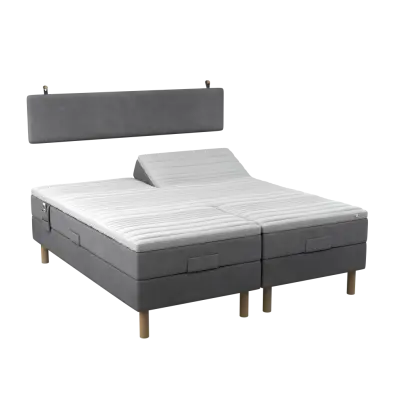 BOBOhome Tidur höjdsäng inkl. bäddmadrass, 180x200 - antracitgrå Fast (80-100 kg) Medium