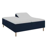 BOBOhome Tidur+ höjdsäng inkl. bäddmadrass, 180x200 - blå Ekstra fast (over 100 kg) Ekstra fast