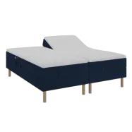 BOBOhome Tidur+ höjdsäng inkl. bäddmadrass, 180x200 - blå Ekstra fast (over 100 kg) Ekstra fast