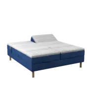 BOBOhome Tidur höjdsäng inkl. bäddmadrass, 180x200 - blå Fast (80-100 kg) Fast