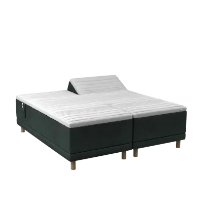 BOBOhome Tidur+ höjdsäng inkl. bäddmadrass, 180x200 - grön Fast (80-100 kg) Ekstra fast
