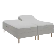 BOBOhome Tidur+ höjdsäng inkl. bäddmadrass, 180x200 - sandfärgad Fast (80-100 kg) Fast