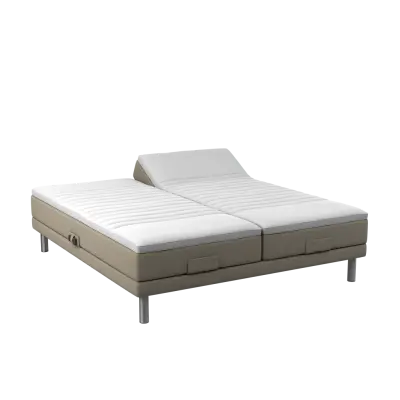 BOBOhome Tidur+ höjdsäng inkl. bäddmadrass, 180x200 - sandfärgad Medium (under 80 kg) Ekstra fast