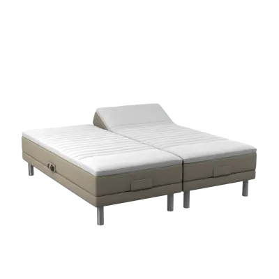 BOBOhome Tidur höjdsäng inkl. bäddmadrass, 180x200 - sandfärgad Medium (under 80 kg) Medium