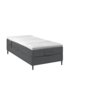 BOBOhome Tidur+ höjdsäng inkl. bäddmadrass, 90x200 - antracit Extra fast (över 100 kg)
