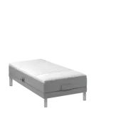 BOBOhome Tidur höjdsäng inkl. bäddmadrass, 90x200 - ljusgrå Medium (under 80 kg)