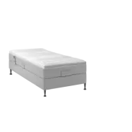BOBOhome Tidur+ höjdsäng inkl. bäddmadrass, 90x200 - ljusgrå Fast (80-100 kg)