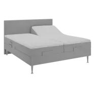 BOBOhome Tidur+ höjdsäng inkl. bäddmadrass och sänggavel, 180x200 - ljusgrå Fast (80-100 kg) Fast