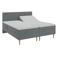 BOBOhome Tidur+ höjdsäng inkl.övermadrass och sänggavel, 180x200 - antracit Fast (80-100 kg) Fast