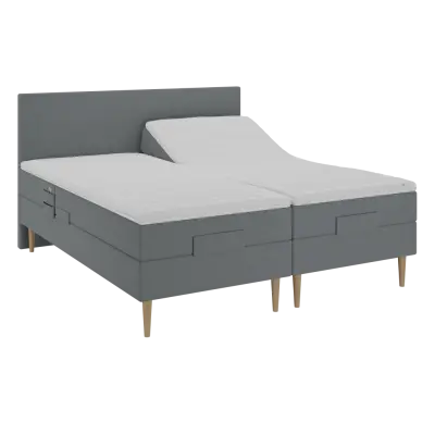 BOBOhome Tidur+ höjdsäng inkl.övermadrass och sänggavel, 180x200 - antracit Fast (80-100 kg) Fast