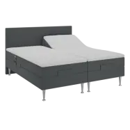 BOBOhome Tidur höjdsäng inkl.övermadrass och sänggavel, 180x200 - antracitgrå Fast (80-100 kg) Medium