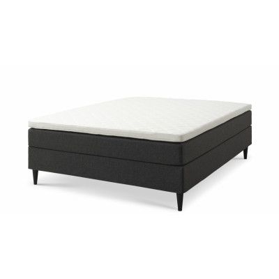 Comfort Dreams sängbotten, utanövermadrass och utan ben - antracitgrå polyesterväv (200x160)