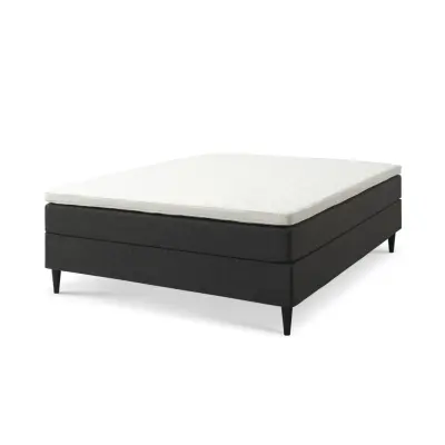 Comfort Dreams sängbotten, utanövermadrass och utan ben - antracitgrå polyesterväv (200x160)