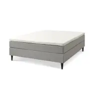 Comfort Dreams sängbotten, utanövermadrass och utan ben - ljusgrått polyestertyg (200x160)