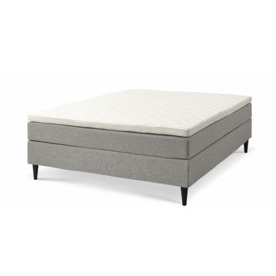 Comfort Dreams sängbotten, utanövermadrass och utan ben - ljusgrått polyestertyg (200x160)