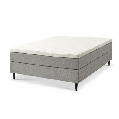 Comfort Dreams sängbotten, utanövermadrass och utan ben - ljusgrått polyestertyg (200x140)