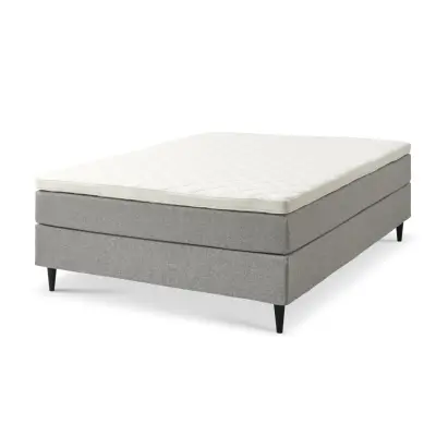 Comfort Dreams sängbotten, utanövermadrass och utan ben - ljusgrått polyestertyg (200x140)