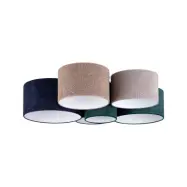 Boucle 6 Plafond Multi Euluna - Vardagsrum - Tyg / textil - Med flera ljuskällor