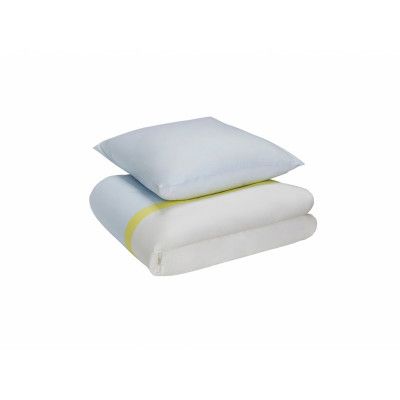 Hübsch - Block Bedding 60/220 Light Blue/Multi