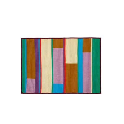 Hübsch - Pavilion Plaid Block Burgundy/Multi