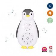 Pingvinen Zoe högtalare/nattlampa (Grå)