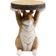 KARE DESIGN Animal Rabbit sidobord, runt - flerfärgad polyresin (Ø32)