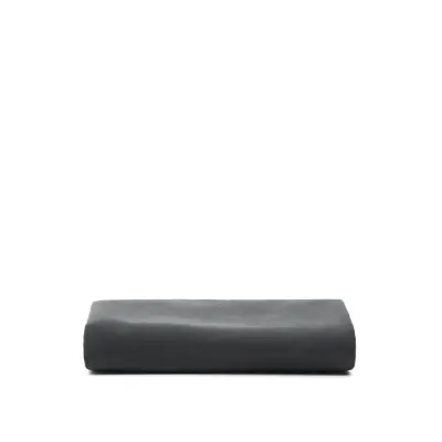 KAVE HOME Antracitgrått linne- och bomullsöverdrag Jaira för madrass 90 x 200 cm