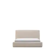 KAVE HOME Beige Blocksäng med avtagbartöverdrag för madrass 160 x 200 cm FSC Mix Credit