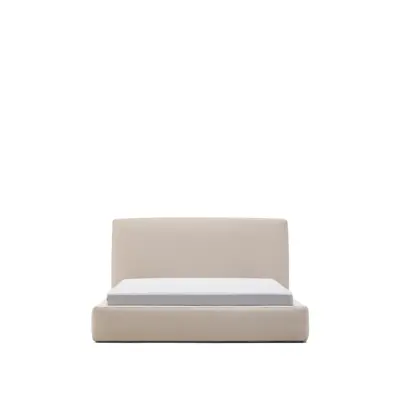 KAVE HOME Beige Blocksäng med avtagbartöverdrag för madrass 160 x 200 cm FSC Mix Credit