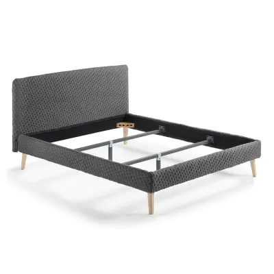 KAVE HOME Dyla säng quiltad 160 x 200 cm grå