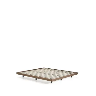 KAVE HOME Norlen sängbotten - mörk valnötsfaner (för madrass 160 x 200 cm)